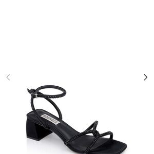 Badgley Mischka Black Strappy Heels